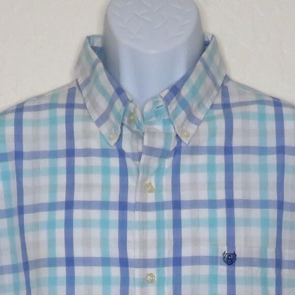 Chaps* Men's Short Sleeve‎ Button Down Curved Hem Chest Pocket Shirt~ Size XL - Picture 11 of 12